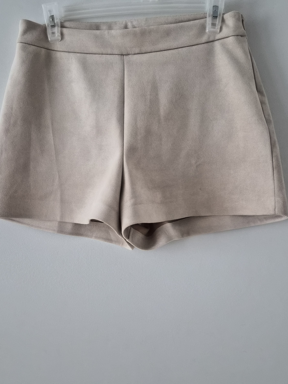 Zara Light Beige High Waist Tailored Shorts